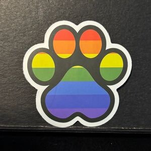 COLORFUL PAWPRINT STICKER